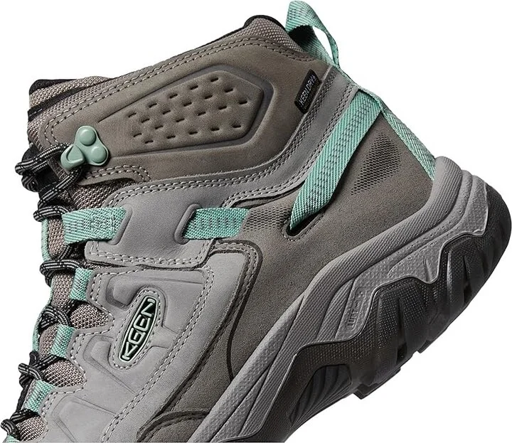 KEEN Targhee 4 Mid Height Durable Comfortable Waterproof Women's Climbing Shoes Alloy/Granite Green : 9.5 B - Medium, Leather - Image 4