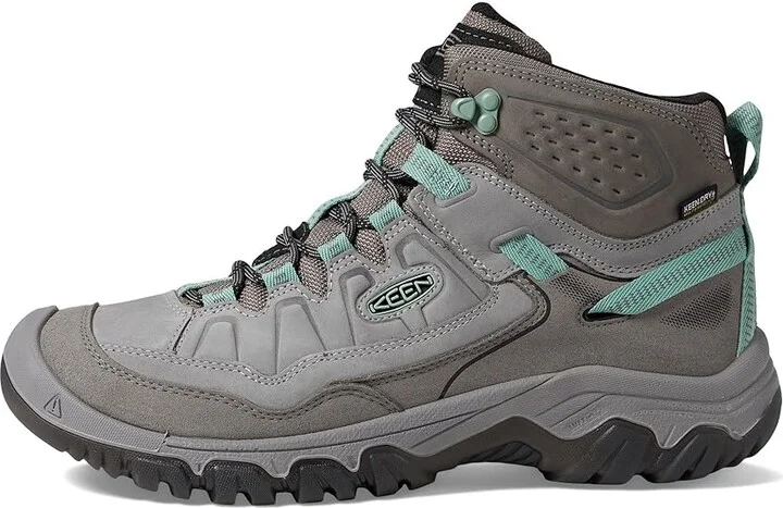 KEEN Targhee 4 Mid Height Durable Comfortable Waterproof Women's Climbing Shoes Alloy/Granite Green : 9.5 B - Medium, Leather - Image 5
