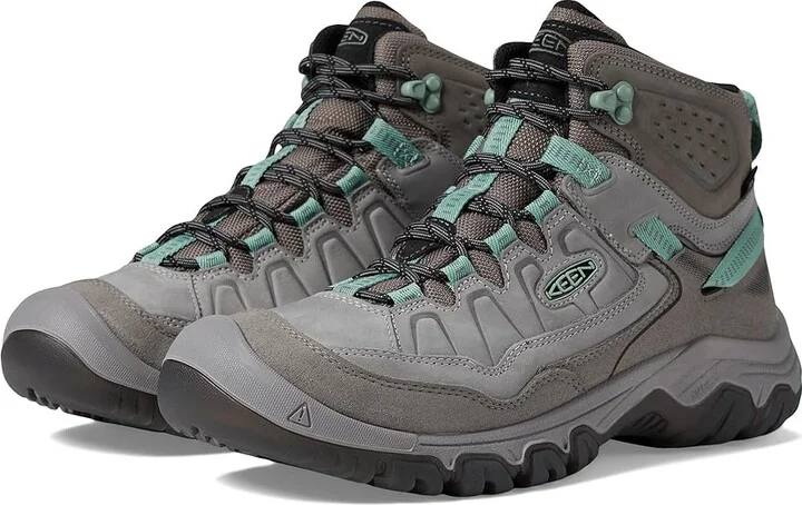 KEEN Targhee 4 Mid Height Durable Comfortable Waterproof Women's Climbing Shoes Alloy/Granite Green : 9.5 B - Medium, Leather