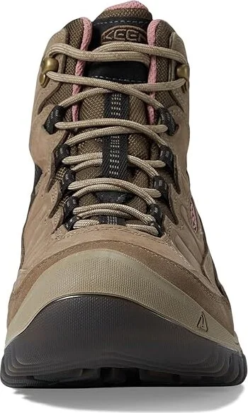 KEEN Targhee 4 Mid Height Durable Comfortable Waterproof Women's Climbing Shoes Brindle/Nostalgia Rose : 10.5 B - Medium, Leather - Image 3