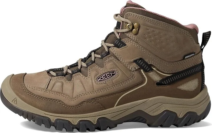 KEEN Targhee 4 Mid Height Durable Comfortable Waterproof Women's Climbing Shoes Brindle/Nostalgia Rose : 10.5 B - Medium, Leather - Image 5
