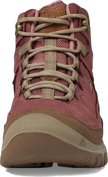 KEEN Targhee 4 Mid Height Durable Comfortable Waterproof Women's Climbing Shoes Rose Brown/Plaza Taupe : 10.5 B - Medium, Leather - Image 3