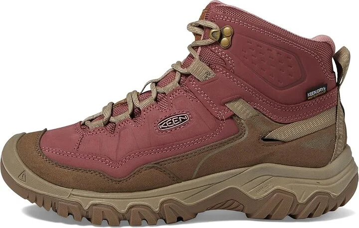 KEEN Targhee 4 Mid Height Durable Comfortable Waterproof Women's Climbing Shoes Rose Brown/Plaza Taupe : 10.5 B - Medium, Leather - Image 5