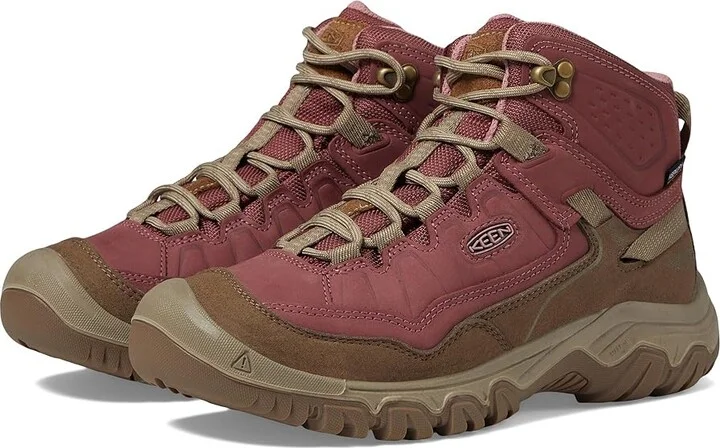 KEEN Targhee 4 Mid Height Durable Comfortable Waterproof Women's Climbing Shoes Rose Brown/Plaza Taupe : 10.5 B - Medium, Leather