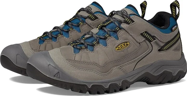KEEN Targhee 4 Vent Durable Breathable Men's Climbing Shoes Steel Grey/Antique Moss : 10 D - Medium, Leather
