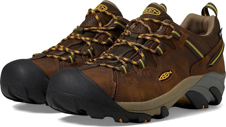 KEEN Targhee II Men's Waterproof Boots Cascade Brown/Golden Yellow : 7 D - Medium, Leather/Synthetic