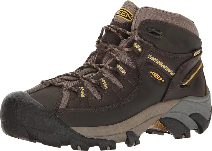 KEEN Targhee II Mid Men's Waterproof Boots Black Olive/Yellow : 17 D - Medium, Leather/Synthetic - Image 2