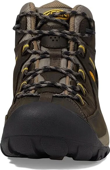 KEEN Targhee II Mid Men's Waterproof Boots Black Olive/Yellow : 17 D - Medium, Leather/Synthetic - Image 4