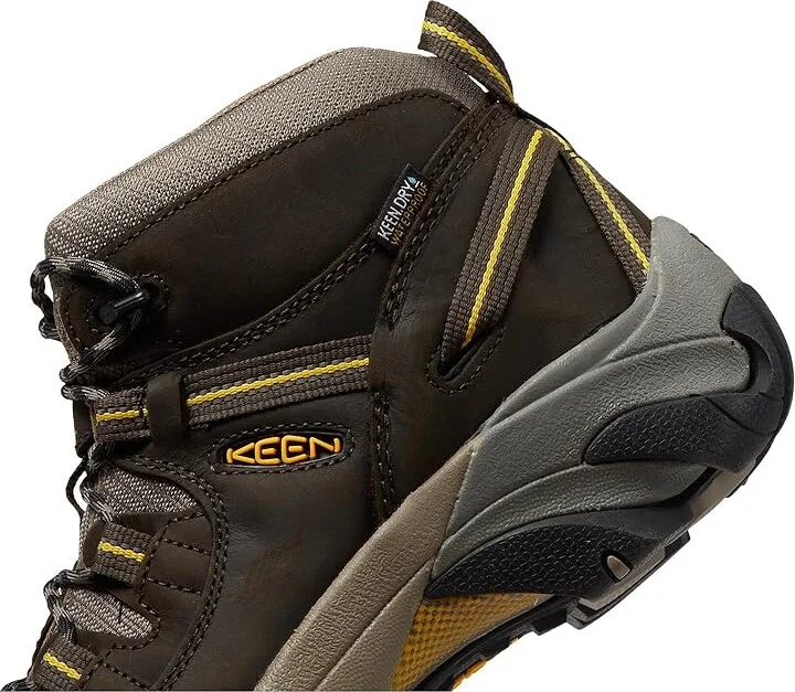 KEEN Targhee II Mid Men's Waterproof Boots Black Olive/Yellow : 17 D - Medium, Leather/Synthetic - Image 5