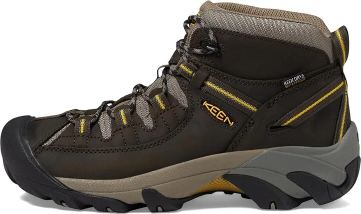 KEEN Targhee II Mid Men's Waterproof Boots Black Olive/Yellow : 17 D - Medium, Leather/Synthetic - Image 7