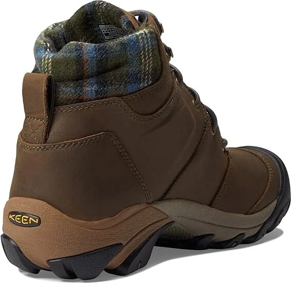 KEEN Targhee II Winter Boot Waterproof Men's Waterproof Boots Canteen/Green Plaid : 11 D - Medium, Leather/Textile - Image 4