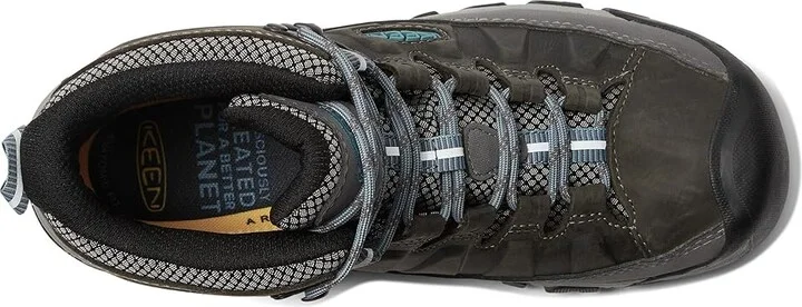 KEEN Targhee III Mid Waterproof Women's Shoes Magnet/Atlantic Blue : 10 B - Medium, Textile/Leather - Image 3