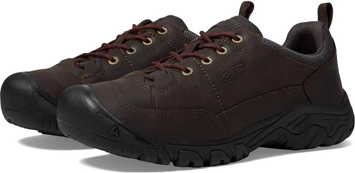 KEEN Targhee III Oxford Men's Shoes Dark Earth/Mulch : 9.5 E - Wide, Leather
