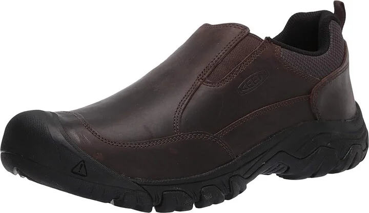 KEEN Targhee III Slip-On Men's Shoes Dark Earth/Mulch : 9.5 EE - Wide, Leather - Image 2