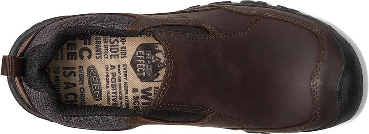 KEEN Targhee III Slip-On Men's Shoes Dark Earth/Mulch : 9.5 EE - Wide, Leather - Image 3