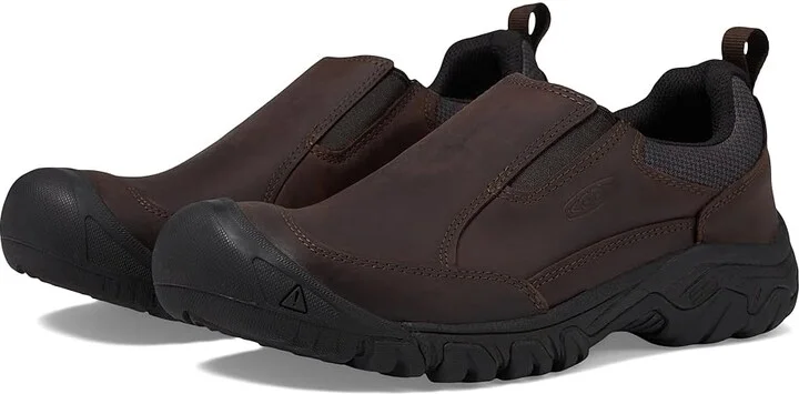 KEEN Targhee III Slip-On Men's Shoes Dark Earth/Mulch : 9.5 EE - Wide, Leather