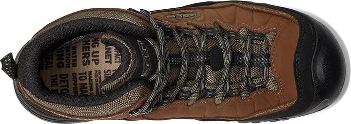 KEEN Targhee IV Mid WP Men's Climbing Shoes Bison/Black : 8.5 D - Medium, Leather - Image 2