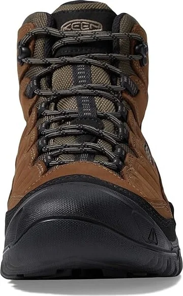 KEEN Targhee IV Mid WP Men's Climbing Shoes Bison/Black : 8.5 D - Medium, Leather - Image 3