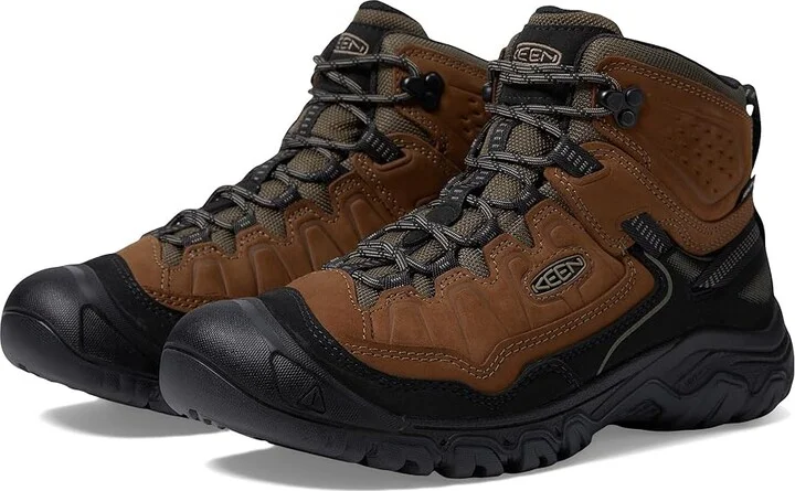 KEEN Targhee IV Mid WP Men's Climbing Shoes Bison/Black : 8.5 D - Medium, Leather
