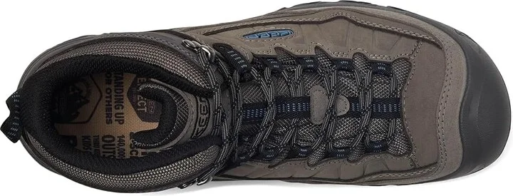 KEEN Targhee IV Mid WP Men's Climbing Shoes Steel Grey/Coronet Blue : 9 D - Medium, Leather - Image 2