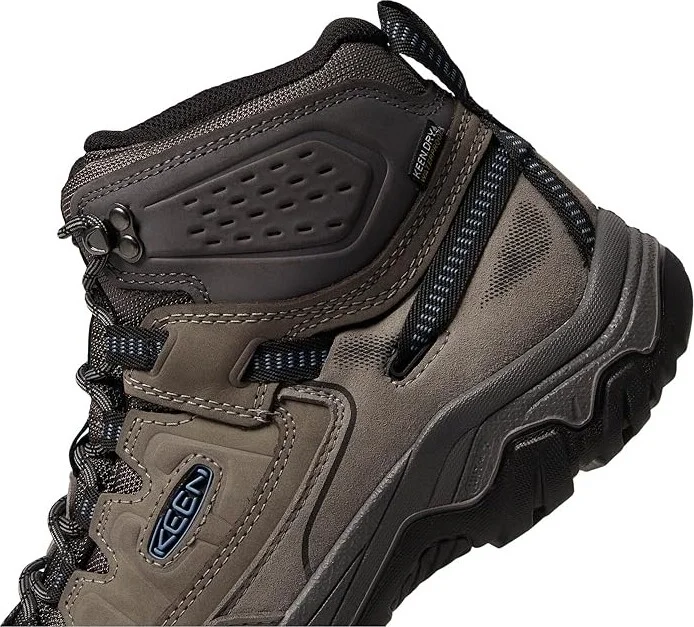 KEEN Targhee IV Mid WP Men's Climbing Shoes Steel Grey/Coronet Blue : 9 D - Medium, Leather - Image 4