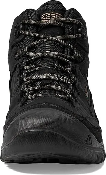KEEN Targhee IV Mid WP Men's Climbing Shoes Triple Black : 9.5 D - Medium, Leather - Image 2