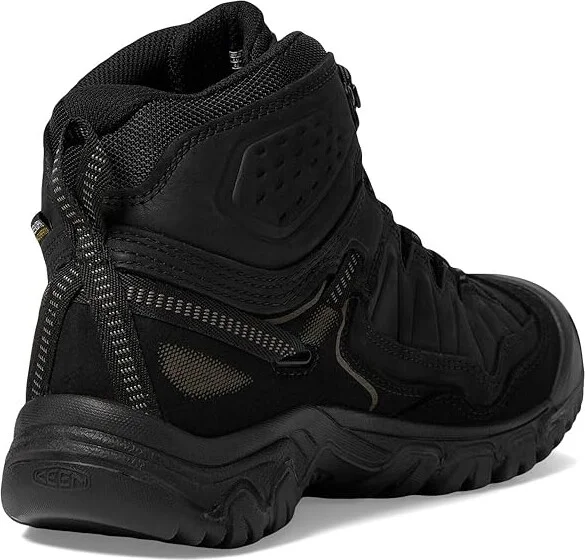 KEEN Targhee IV Mid WP Men's Climbing Shoes Triple Black : 9.5 D - Medium, Leather - Image 4
