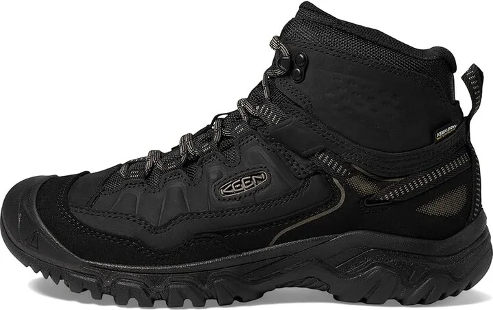 KEEN Targhee IV Mid WP Men's Climbing Shoes Triple Black : 9.5 D - Medium, Leather - Image 6