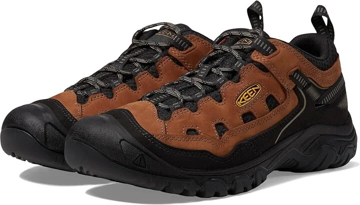 KEEN Targhee IV Vent Men's Climbing Shoes Bison/Golden Yellow : 15 D - Medium, Leather/Rubber