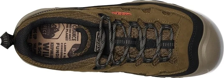 KEEN Targhee IV Vent Men's Climbing Shoes Dark Olive/Gold Flame : 14 D - Medium, Leather/Synthetic - Image 2