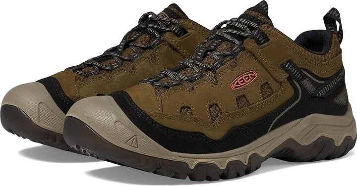 KEEN Targhee IV Vent Men's Climbing Shoes Dark Olive/Gold Flame : 14 D - Medium, Leather/Synthetic