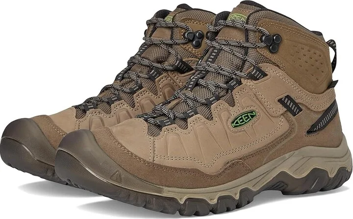 KEEN Targhee IV Waterproof Hiking Boot Men's Climbing Shoes Brindle/Canteen : 12 D - Medium, Leather/Rubber