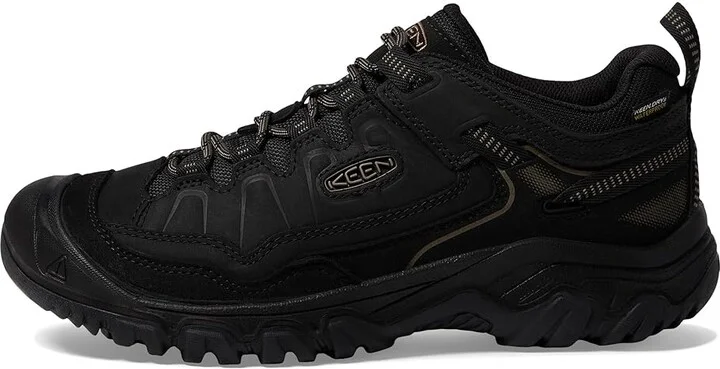 KEEN Targhee IV Waterproof Men's Climbing Shoes Triple Black : 15 D - Medium, Leather - Image 5