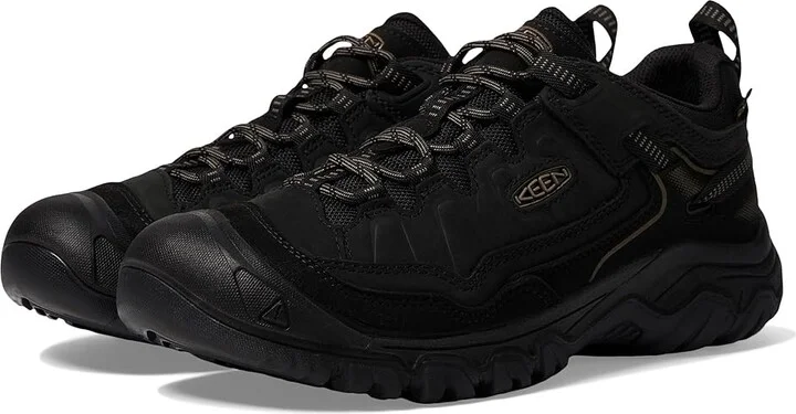 KEEN Targhee IV Waterproof Men's Climbing Shoes Triple Black : 15 D - Medium, Leather