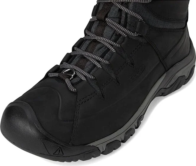 KEEN Targhee Lace High Polar Waterproof Insulated Men's Shoes Black/Raven : 11.5 D - Medium, Leather - Image 2