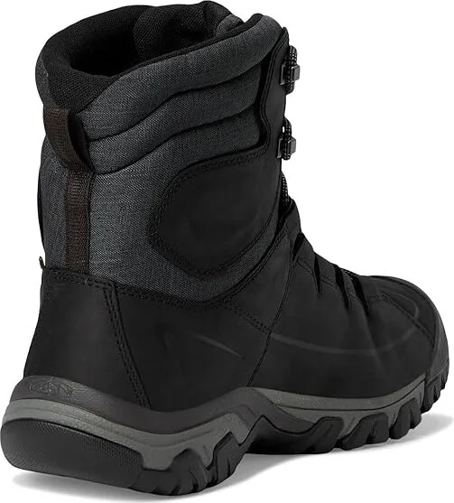 KEEN Targhee Lace High Polar Waterproof Insulated Men's Shoes Black/Raven : 11.5 D - Medium, Leather - Image 4