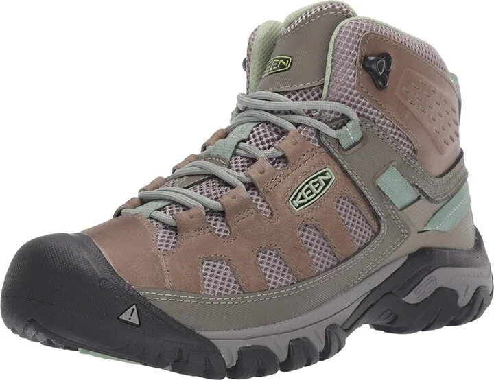 KEEN Targhee Vent Mid Women's Shoes Fumo/Quiet Green : 9 B - Medium, Leather - Image 2