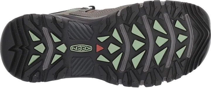 KEEN Targhee Vent Mid Women's Shoes Fumo/Quiet Green : 9 B - Medium, Leather - Image 4