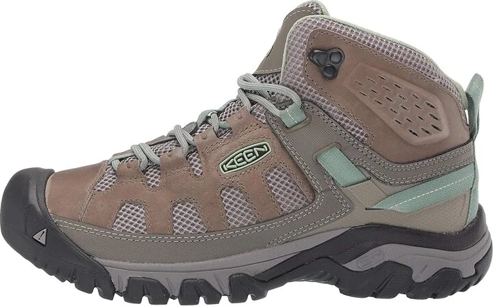 KEEN Targhee Vent Mid Women's Shoes Fumo/Quiet Green : 9 B - Medium, Leather - Image 7