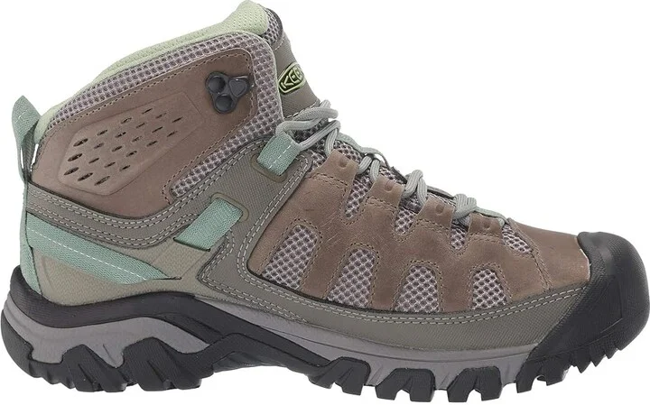 KEEN Targhee Vent Mid Women's Shoes Fumo/Quiet Green : 9 B - Medium, Leather - Image 8