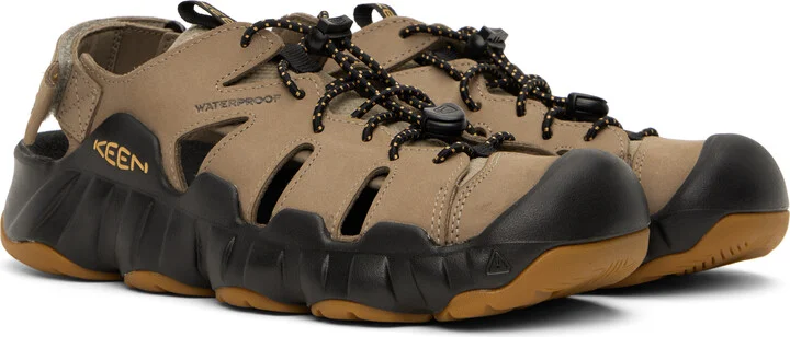 KEEN Taupe Hyperport Fisherman Leather Sandals - Image 4