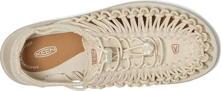 KEEN Uneek Canvas Men's Shoes Natural Canvas/Birch : 9.5 D - Medium, Textile - Image 2