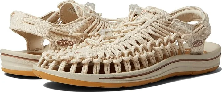 KEEN Uneek Canvas Men's Shoes Natural Canvas/Birch : 9.5 D - Medium, Textile