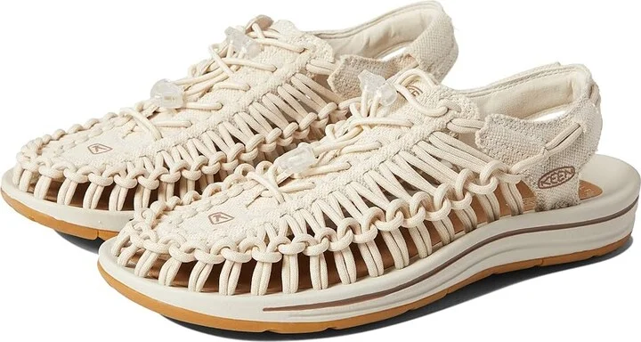 KEEN Uneek Canvas Women's Shoes Natural Canvas/Birch : 8.5 B - Medium, Textile