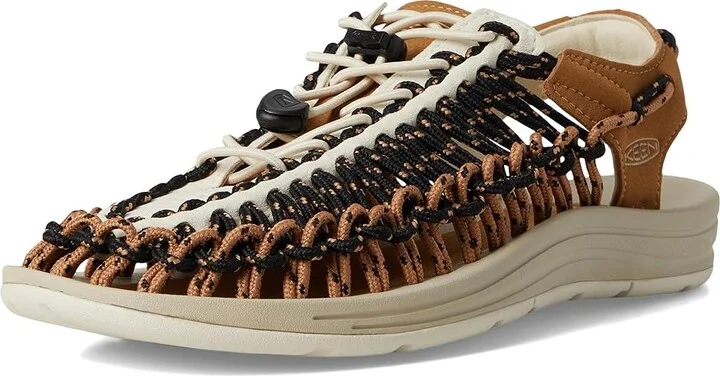 KEEN Uneek Men's Shoes Black/Chipmunk : 8 D - Medium, Textile - Image 5