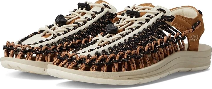 KEEN Uneek Men's Shoes Black/Chipmunk : 8 D - Medium, Textile