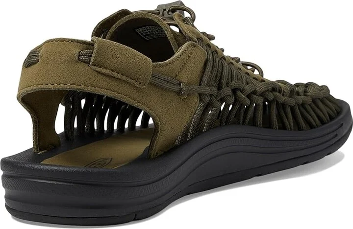 KEEN Uneek Men's Shoes Dark Olive/Black : 9.5 D - Medium, Textile - Image 4