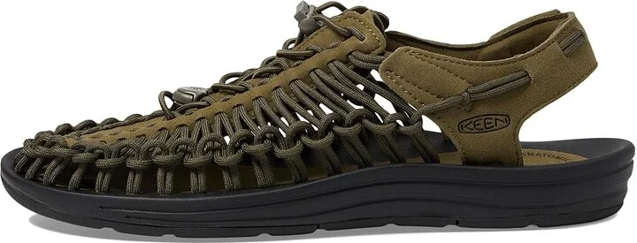 KEEN Uneek Men's Shoes Dark Olive/Black : 9.5 D - Medium, Textile - Image 6