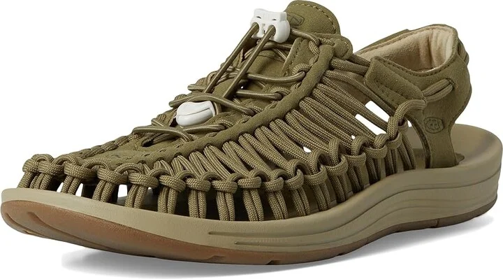 KEEN Uneek Women's Toe Open Shoes Martini Olive/Safari : 9 B - Medium, Textile - Image 5