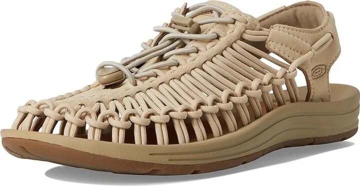 KEEN Uneek Women's Toe Open Shoes Safari/Safari : 7 B - Medium, Textile - Image 5